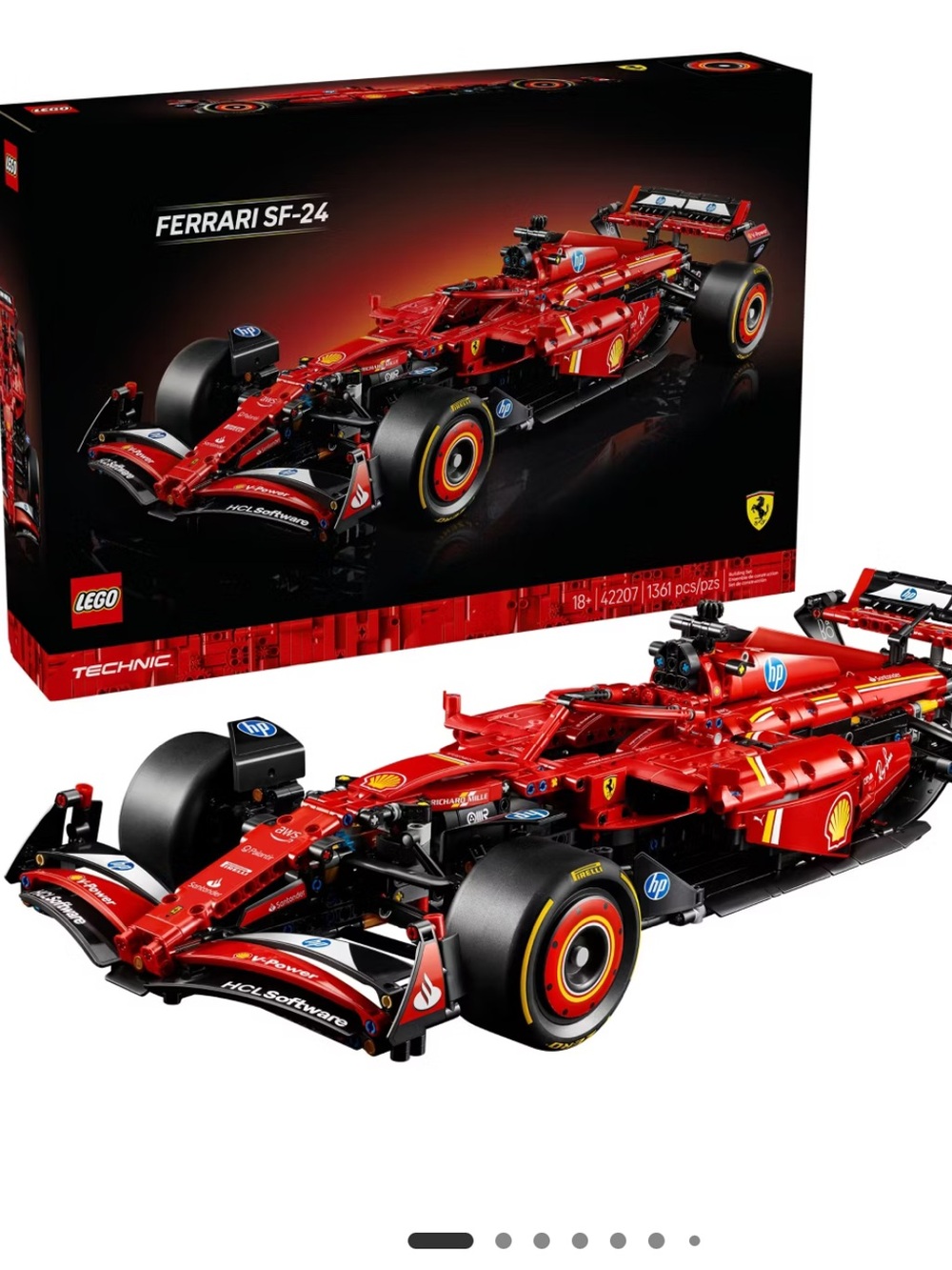 LEGO Ferrari SF-24 F1 Race Car Kit - Red, Black, Yellow